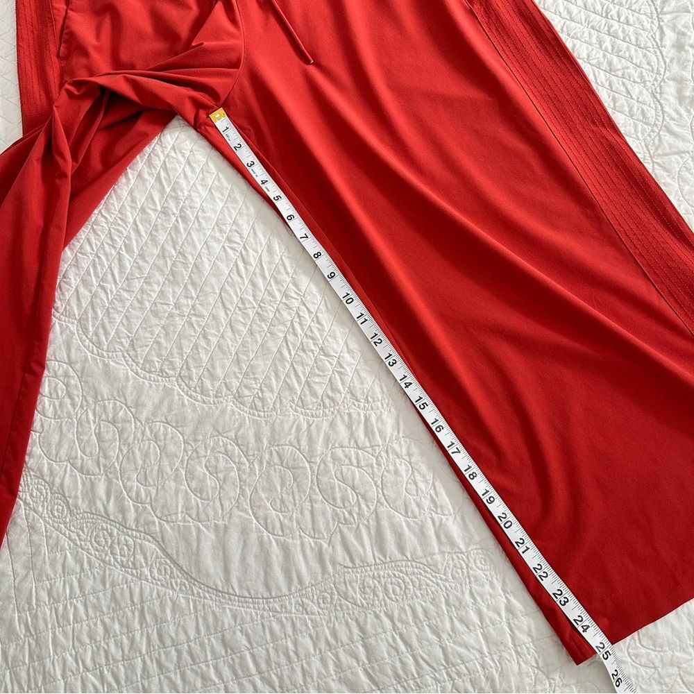 Athleta Avenue Wide Leg Crop Pant Currant Red Women’s Size 16 - Picture 5 of 13